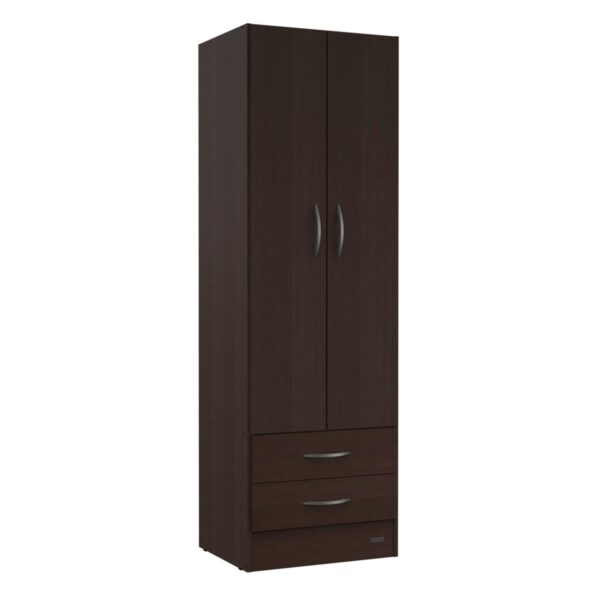 PLACARD ROPERO 2 PUERTAS INTERIOR SIN PINTAR MOSCONI 56336 COLOR CHOCOLATE